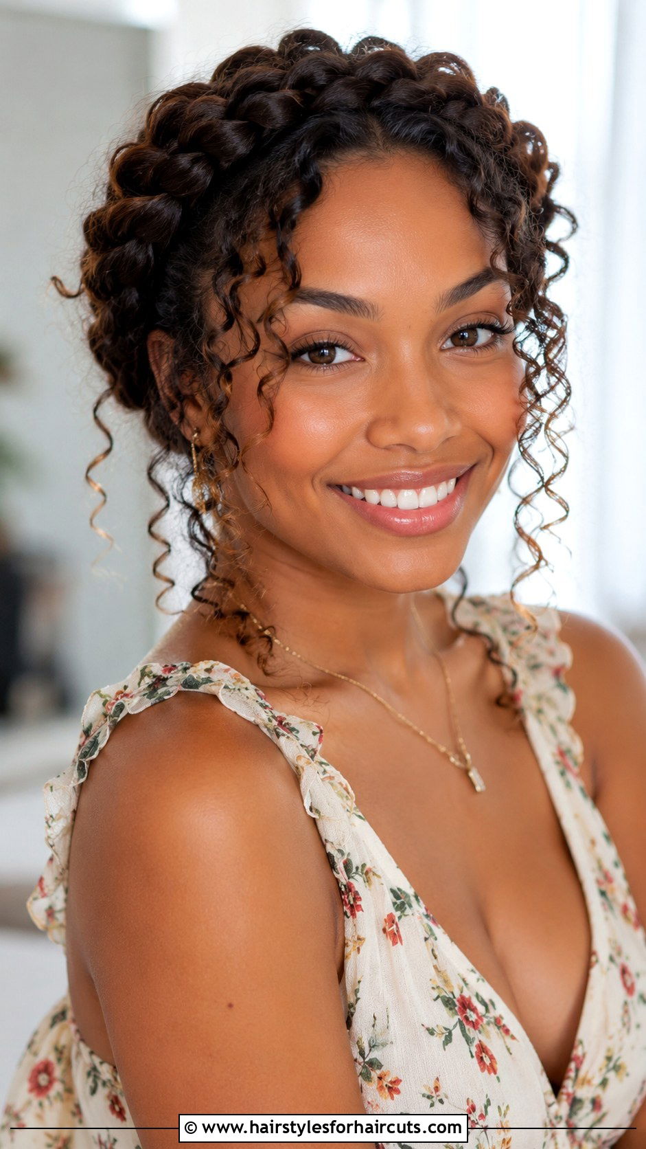 Crown Braid With Curly Ends - 25 crown braid hairstyles for black hair - 25 crown braid hairstyles for black hair