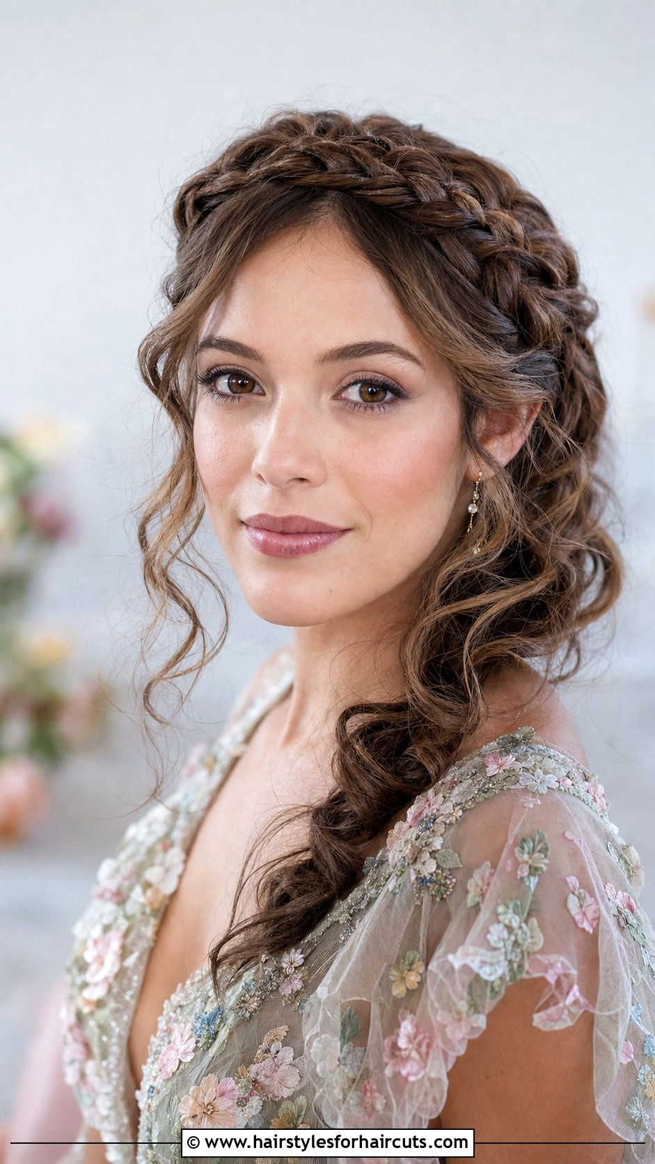 Crown Braid With Loose Curls Wedding Hair - 25 wedding hairstyles curls - 25 wedding hairstyles curls