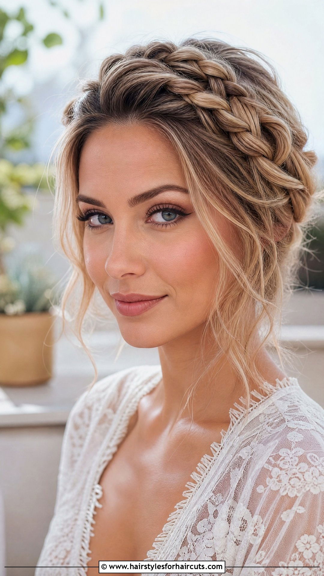 Crown Braid With Pumped Roots - 25 pump hairstyles - 25 pump hairstyles