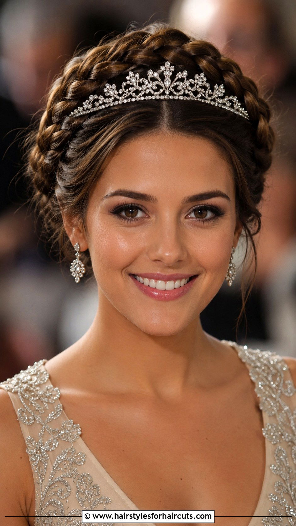 Crown Braid With Tiara - 25 hairstyles with crown - 25 hairstyles with crown