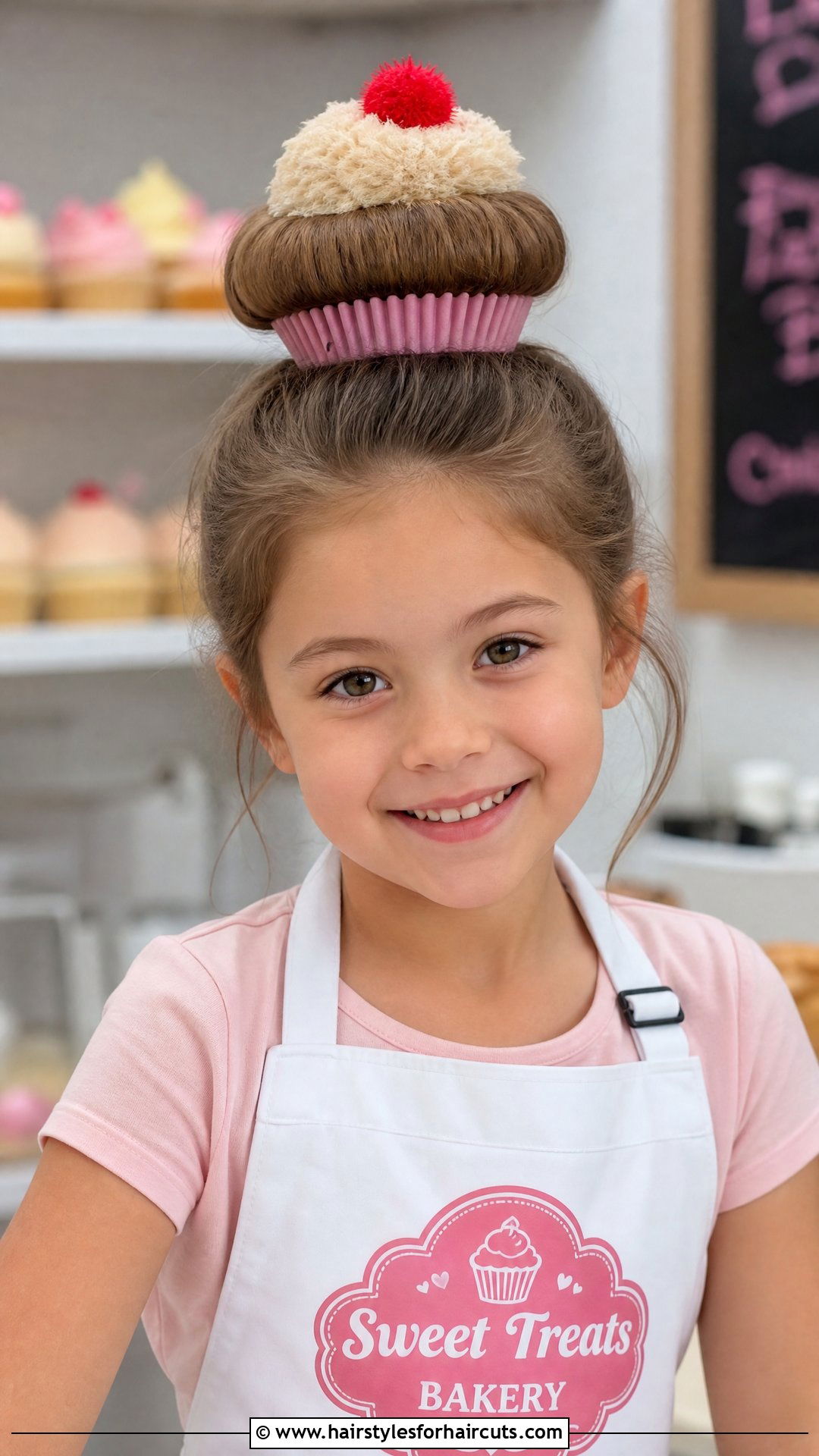 Cupcake Top Knot - 25 wacky hairstyles for girls - 25 wacky hairstyles for girls