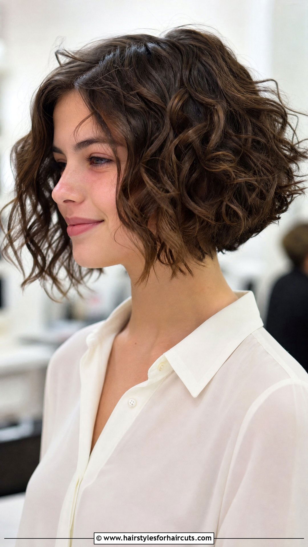 Curly A Line Bob - 25 girls curly haircuts - 25 girls curly haircuts