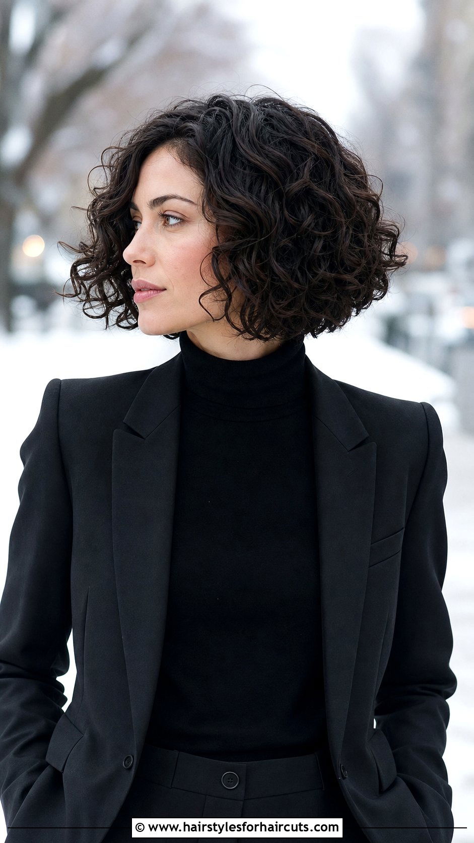Curly A Line Bob - 25 hairstyles with curls for medium hair - 25 hairstyles with curls for medium hair