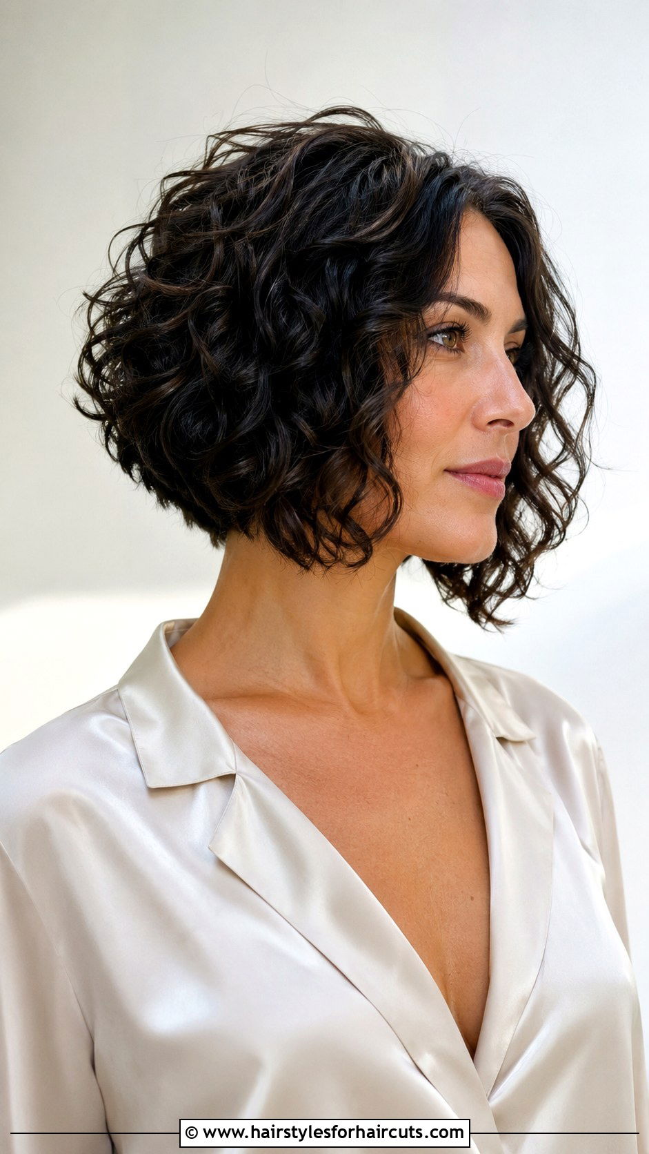 Curly A Line Bob - 25 3 haircuts - 25 3 haircuts
