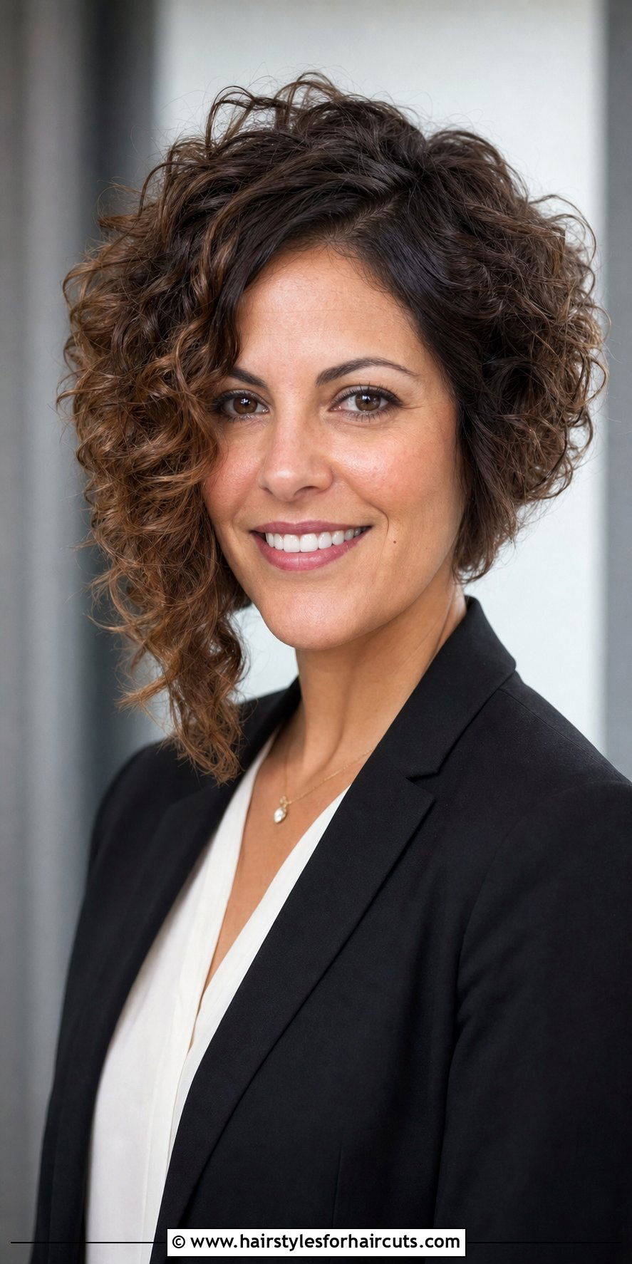 Curly Angled Bob - 25 curly short hairstyles for women - 25 curly short hairstyles for women