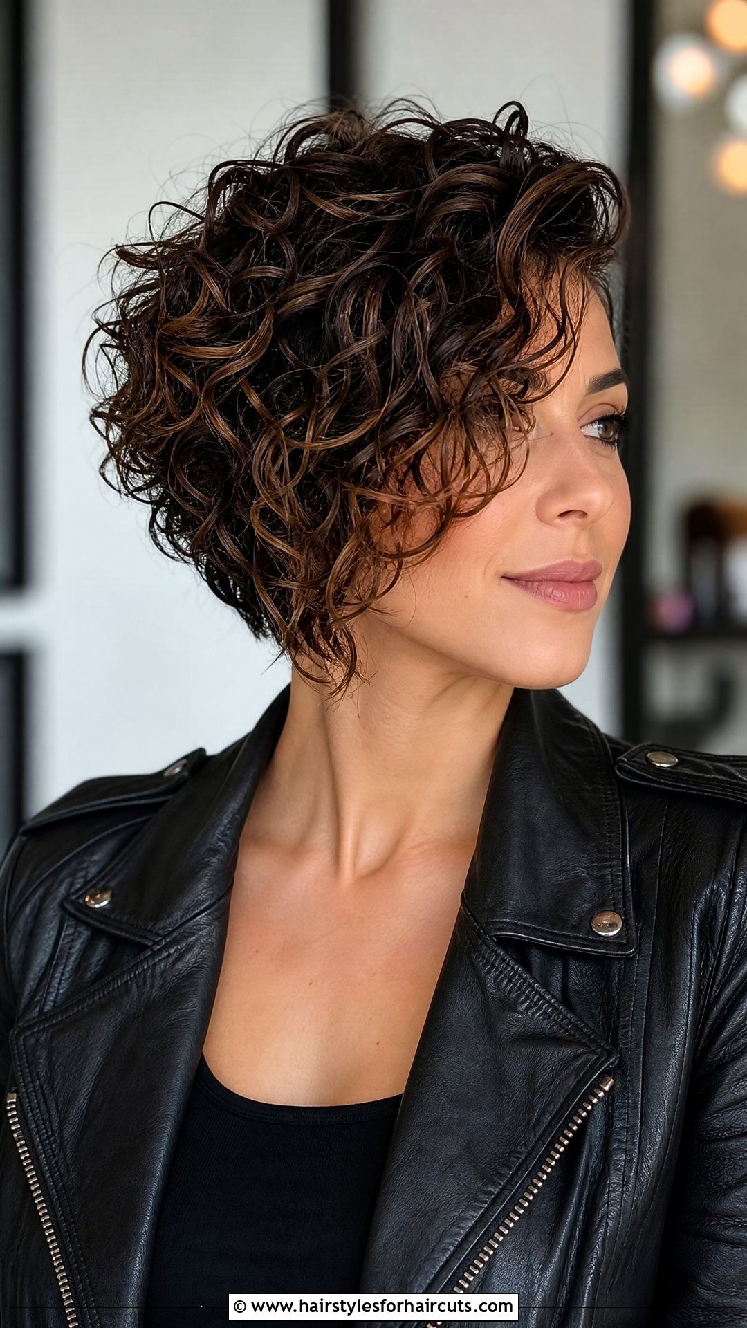 Curly Asymmetrical Bob - 25 womens hairstyles for curly hair - 25 womens hairstyles for curly hair