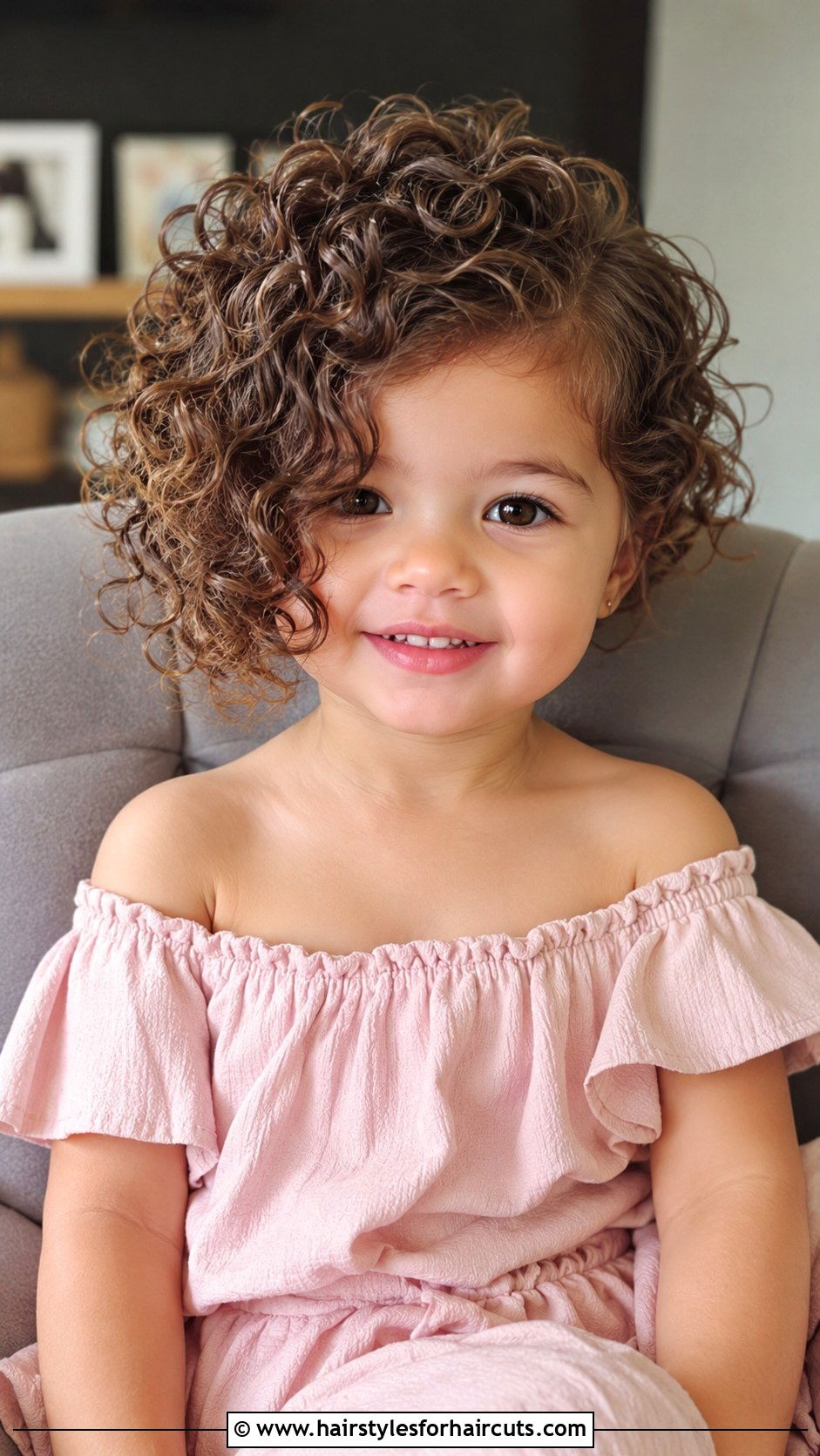Curly Asymmetrical Bob - 25 curly hair baby haircuts - 25 curly hair baby haircuts