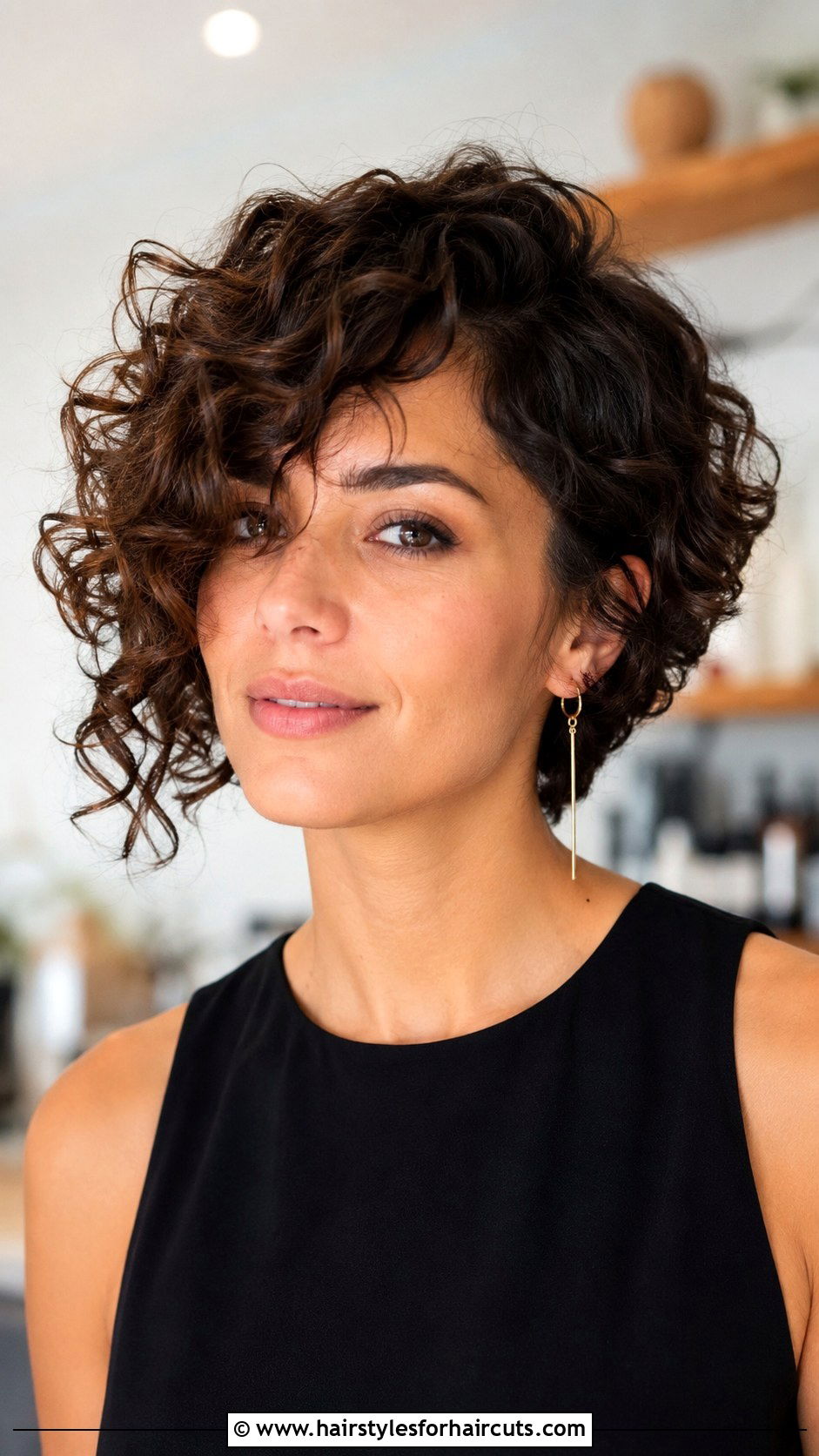 Curly Asymmetrical Bob - 25 curly haircuts chicago - 25 curly haircuts chicago
