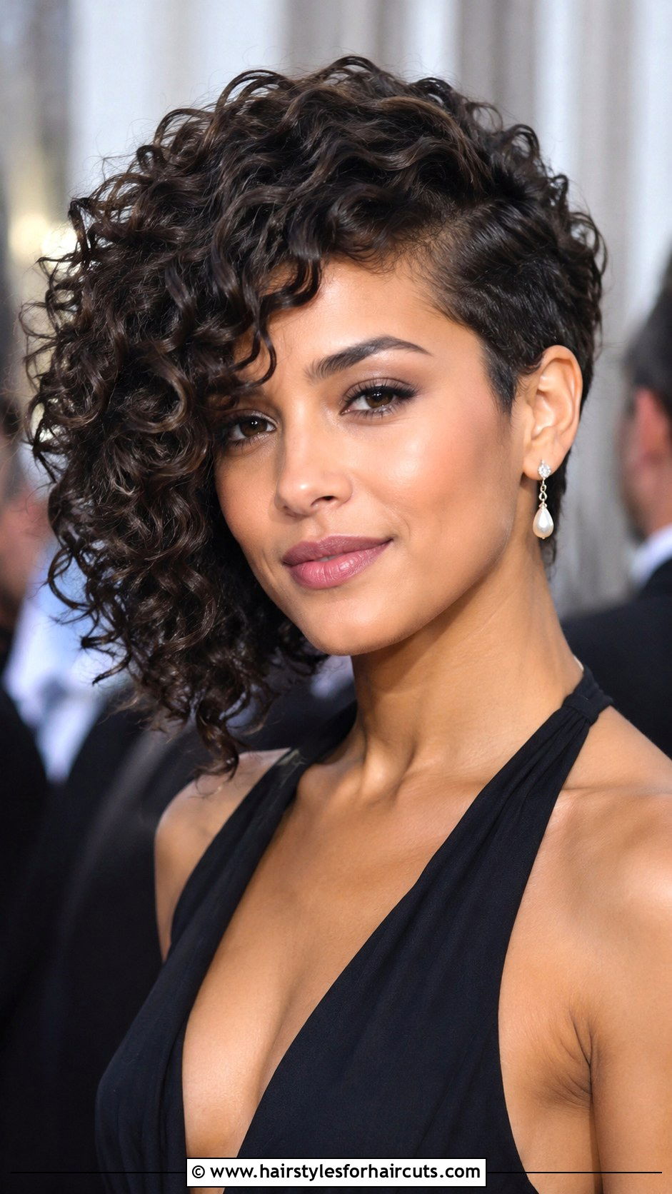 Curly Asymmetrical Bob - 25 curly haircuts tampa - 25 curly haircuts tampa