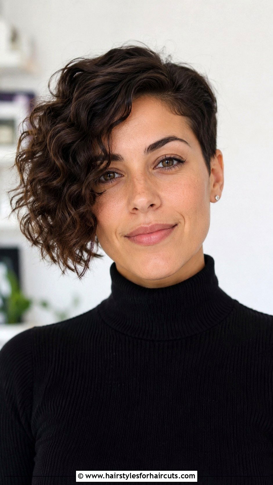 Curly Asymmetrical Bob - 25 curly haircuts san francisco - 25 curly haircuts san francisco