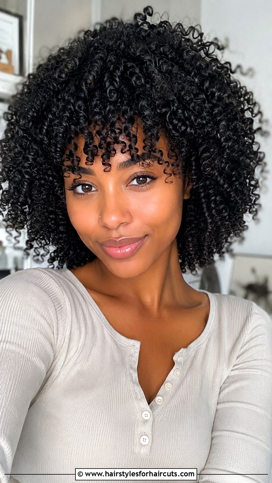 Curly Bangs Afro - 25 ebony hairstyles - 25 ebony hairstyles