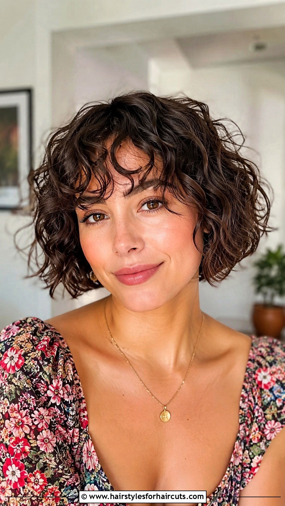 Curly Bangs Bob - 25 curly haircuts los angeles - 25 curly haircuts los angeles