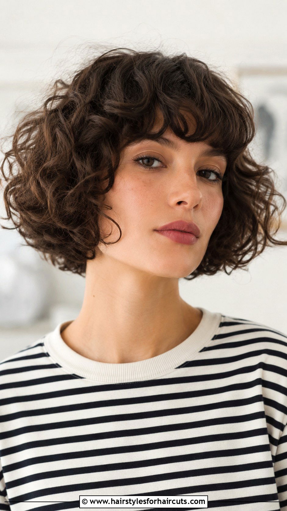 Curly Bangs Bob - 25 curly haircuts san francisco - 25 curly haircuts san francisco