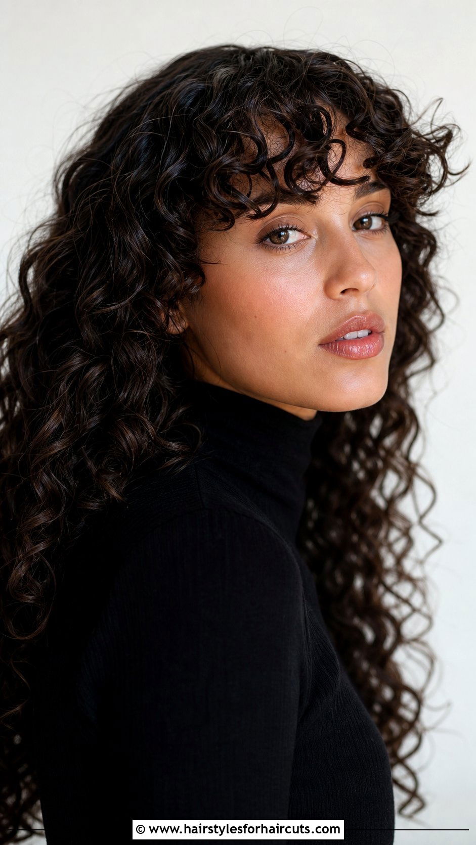 Curly Bangs With Lengths - 25 natural hairstyles for mixed hair - 25 natural hairstyles for mixed hair