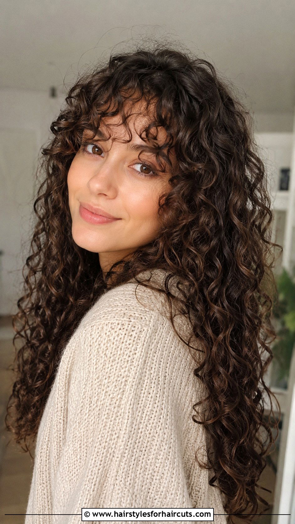 Curly Bangs With Long Hair - 25 girls hairstyles for curly hair - 25 girls hairstyles for curly hair