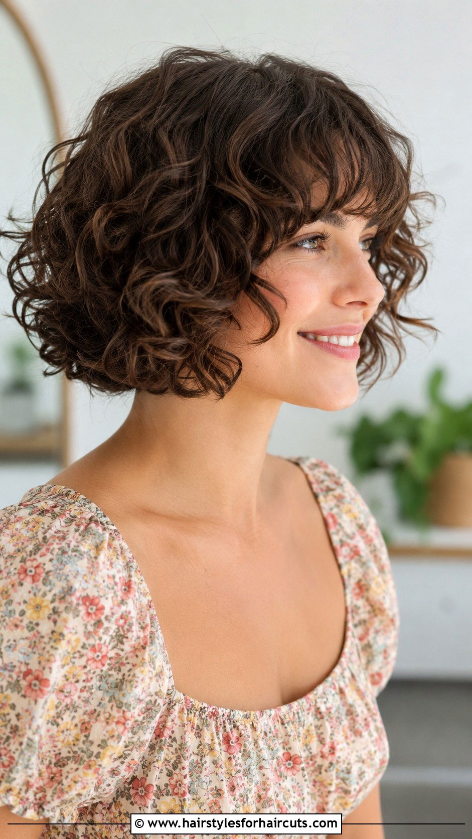 Curly Bell Shape Cut - 25 chin length haircuts for curly hair - 25 chin length haircuts for curly hair