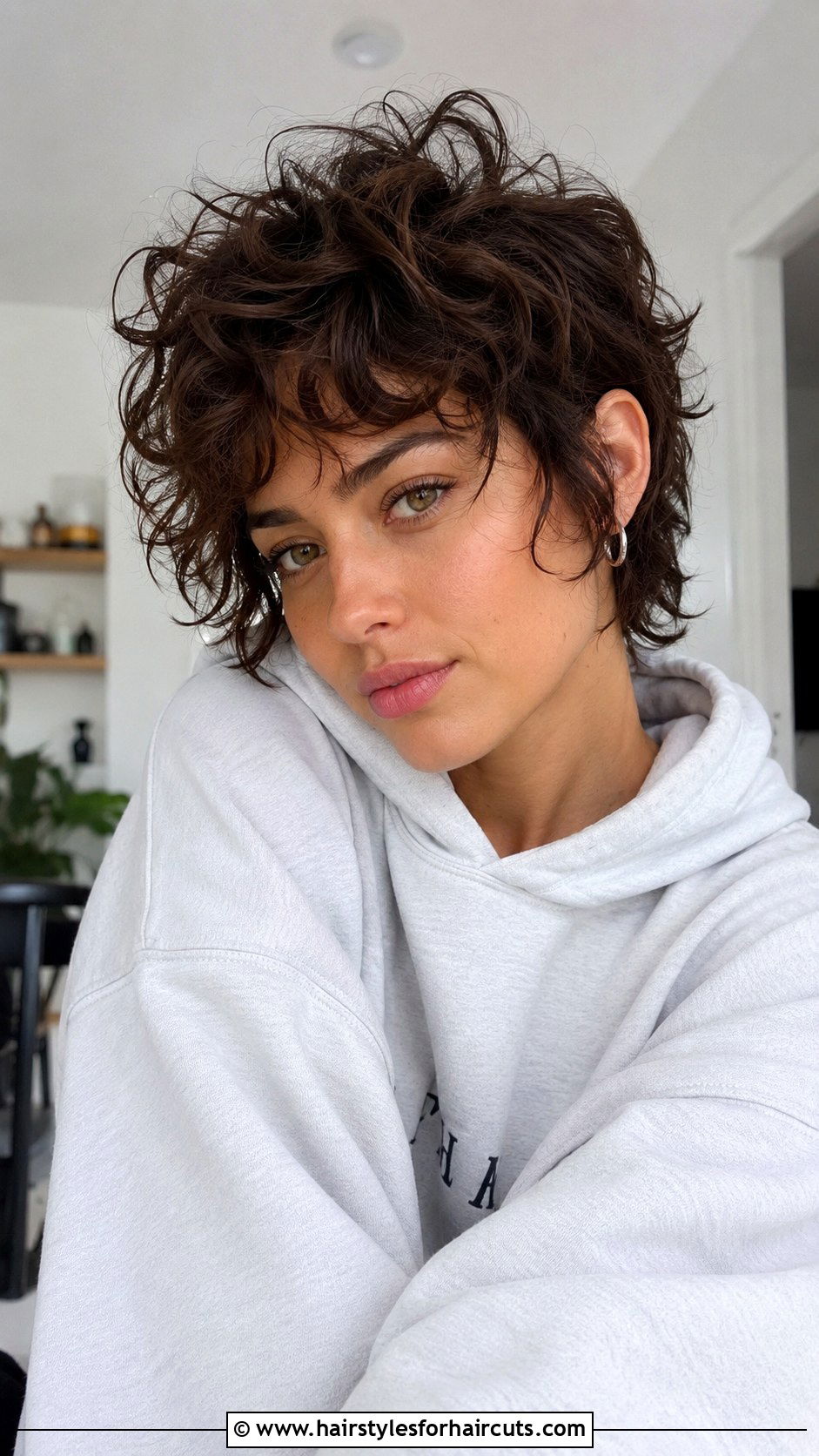 Curly Bixie Cut - 25 chin length haircuts for curly hair - 25 chin length haircuts for curly hair