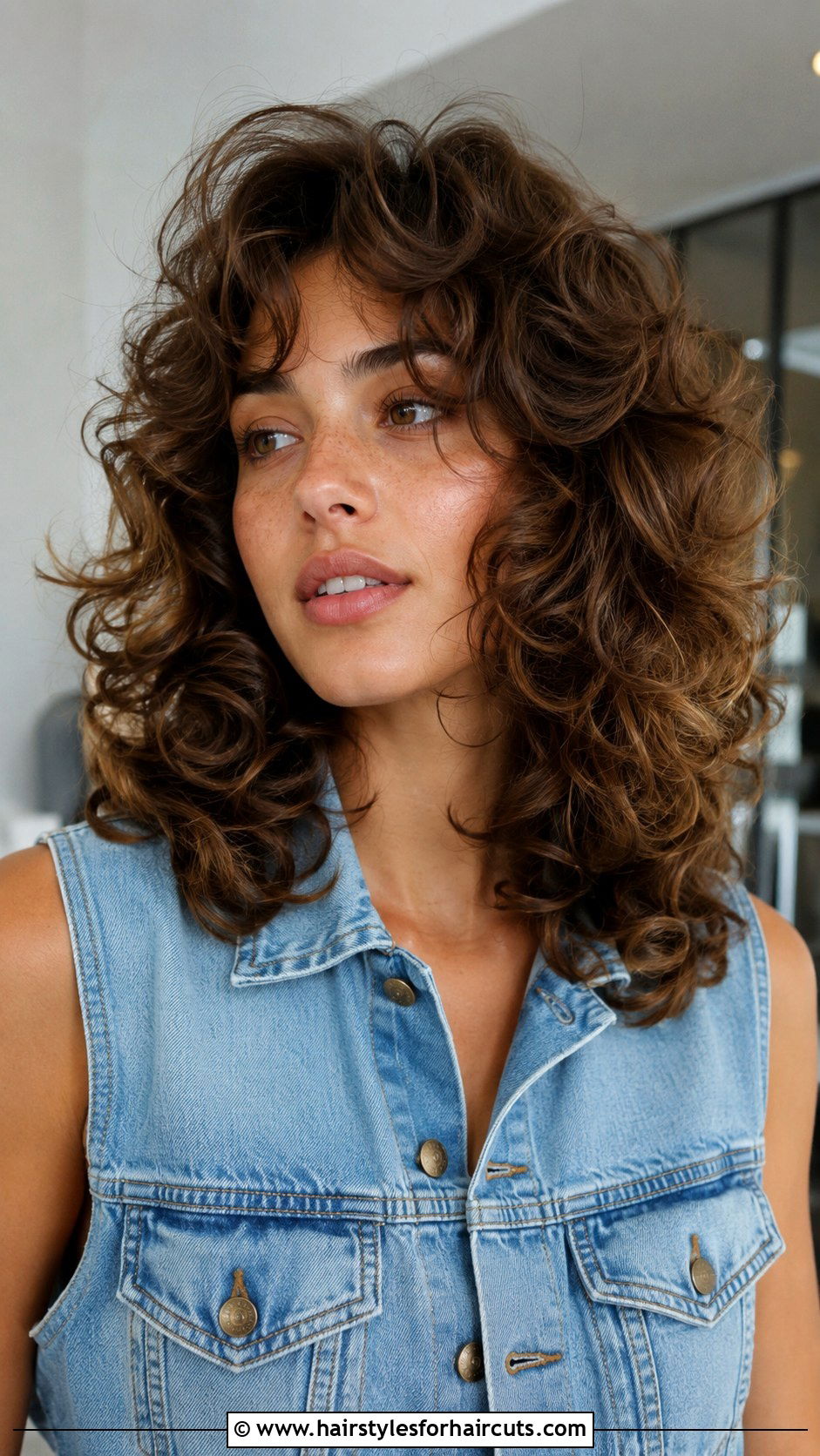 Curly Blowout With Feathered Layers - 25 curly hair blowout haircuts - 25 curly hair blowout haircuts