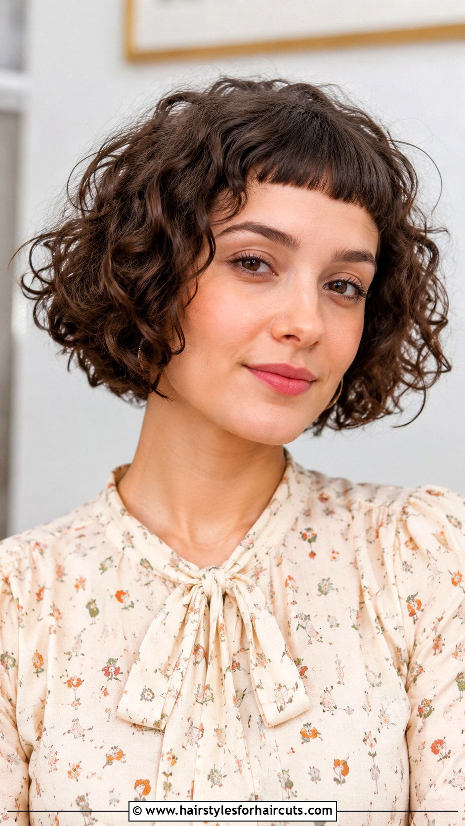 Curly Bob With Baby Bangs - 25 curly wavy hairstyles - 25 curly wavy hairstyles