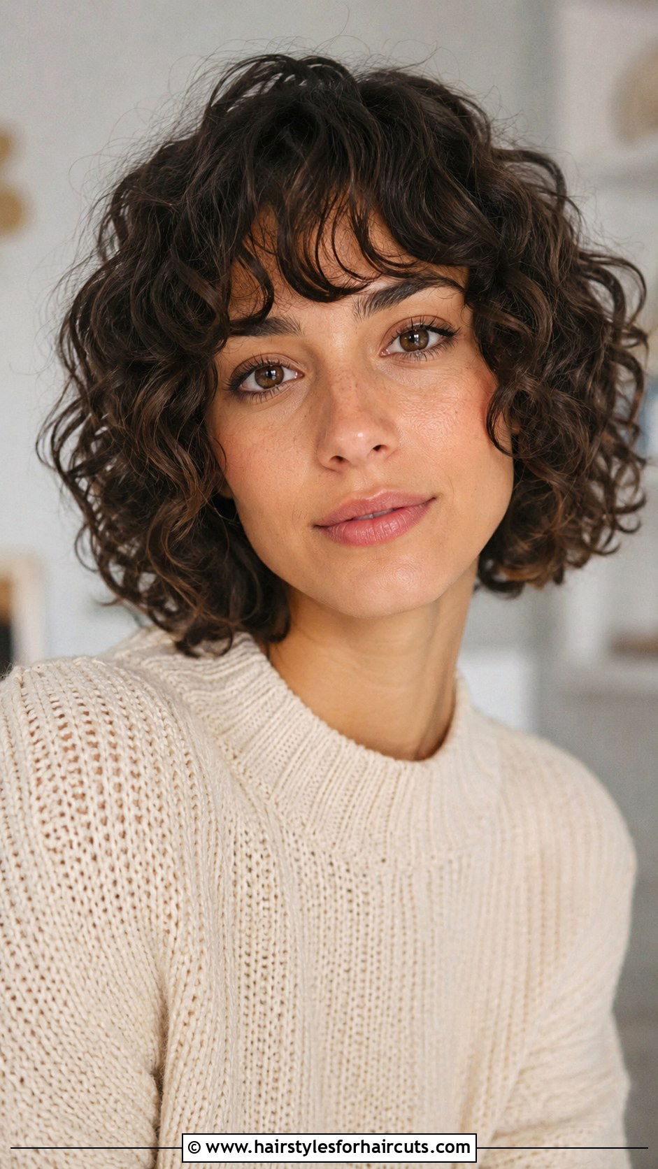 Curly Bob With Bangs - 25 cute hairstyles for short curly hair - 25 cute hairstyles for short curly hair