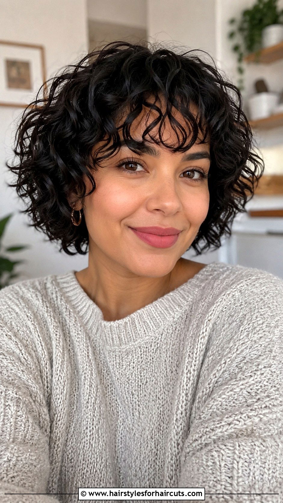 Curly Bob With Bangs - 25 bob haircuts curly hair - 25 bob haircuts curly hair