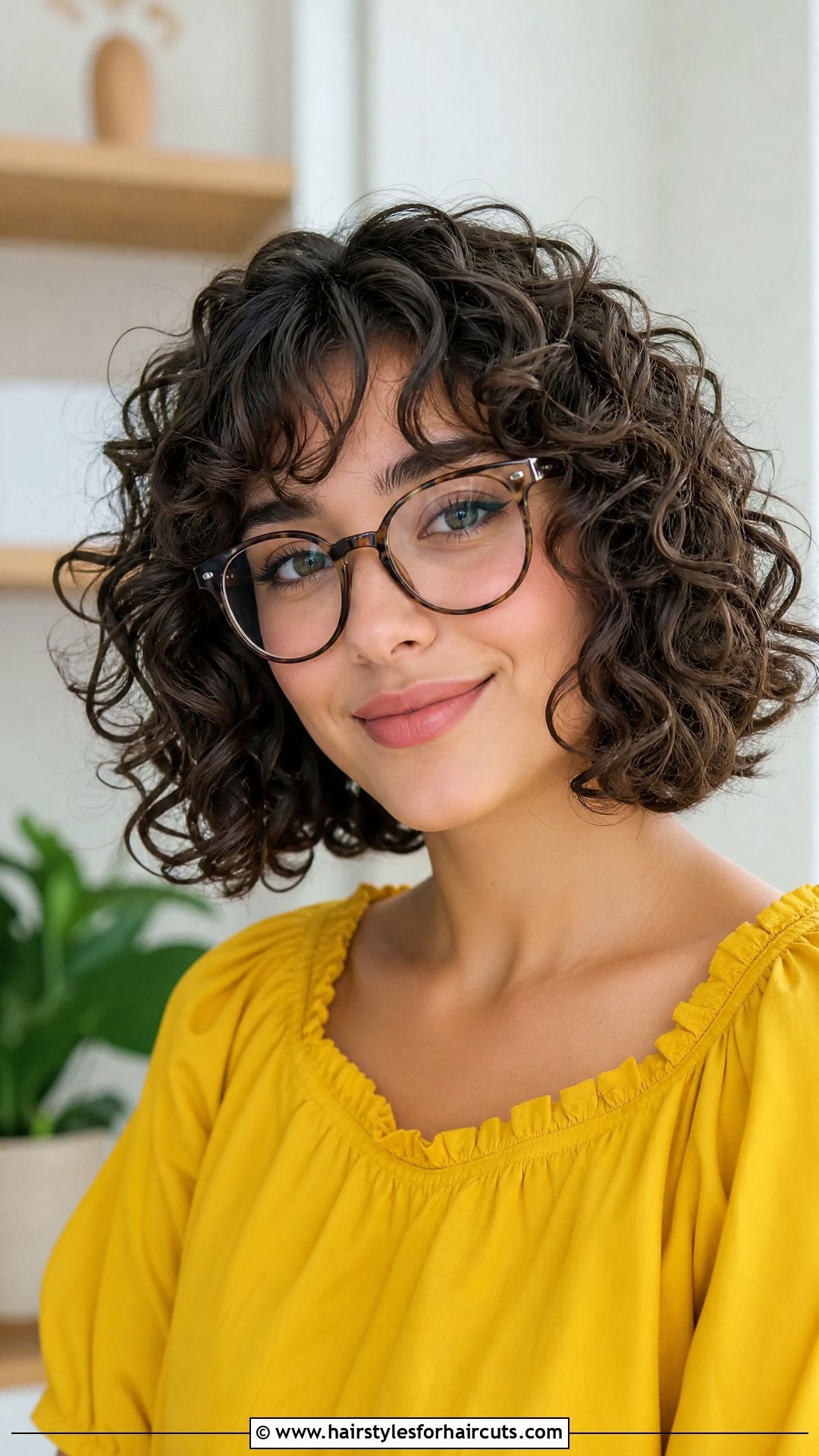 Curly Bob With Glasses - 25 short haircuts for women with glasses - 25 short haircuts for women with glasses