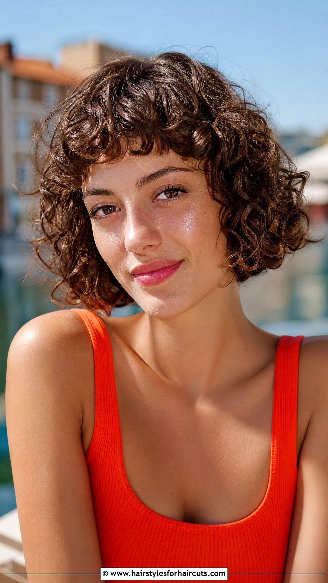 Curly Bob With Short Fringe - 25 hairstyles with a fringe - 25 hairstyles with a fringe
