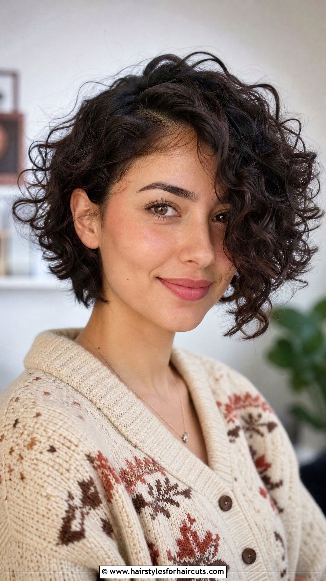 Curly Bob With Side Part - 25 hippie hairstyles for curly hair - 25 hippie hairstyles for curly hair
