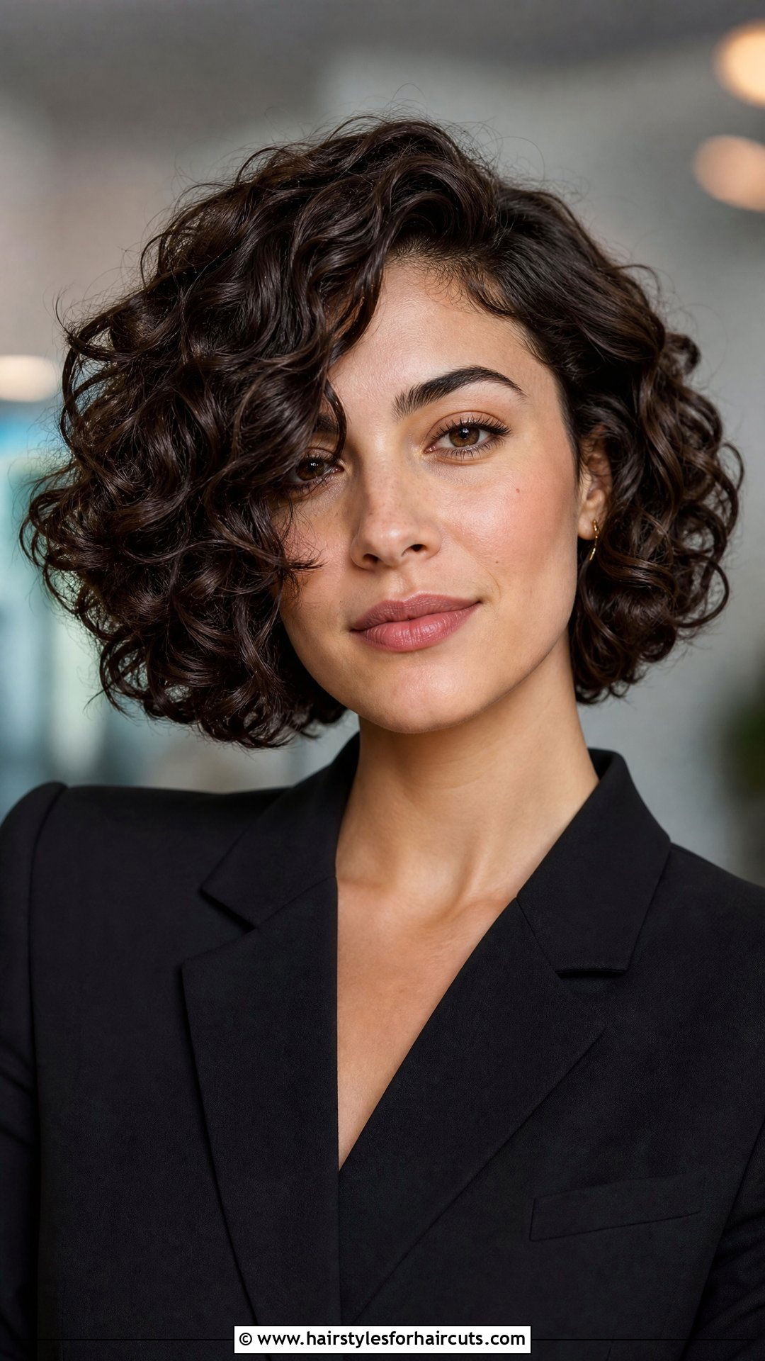 Curly Bob With Side Part - 25 professional curly hairstyles - 25 professional curly hairstyles
