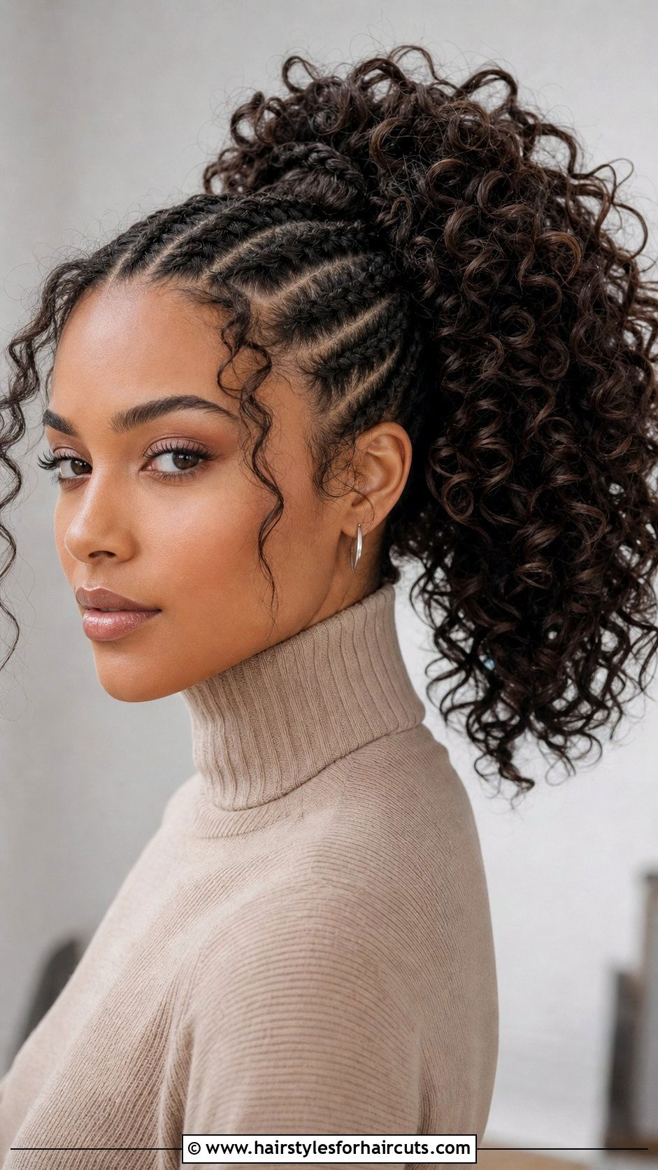 Curly Braided Ponytail - 25 ponytail hairstyles with braiding hair - 25 ponytail hairstyles with braiding hair