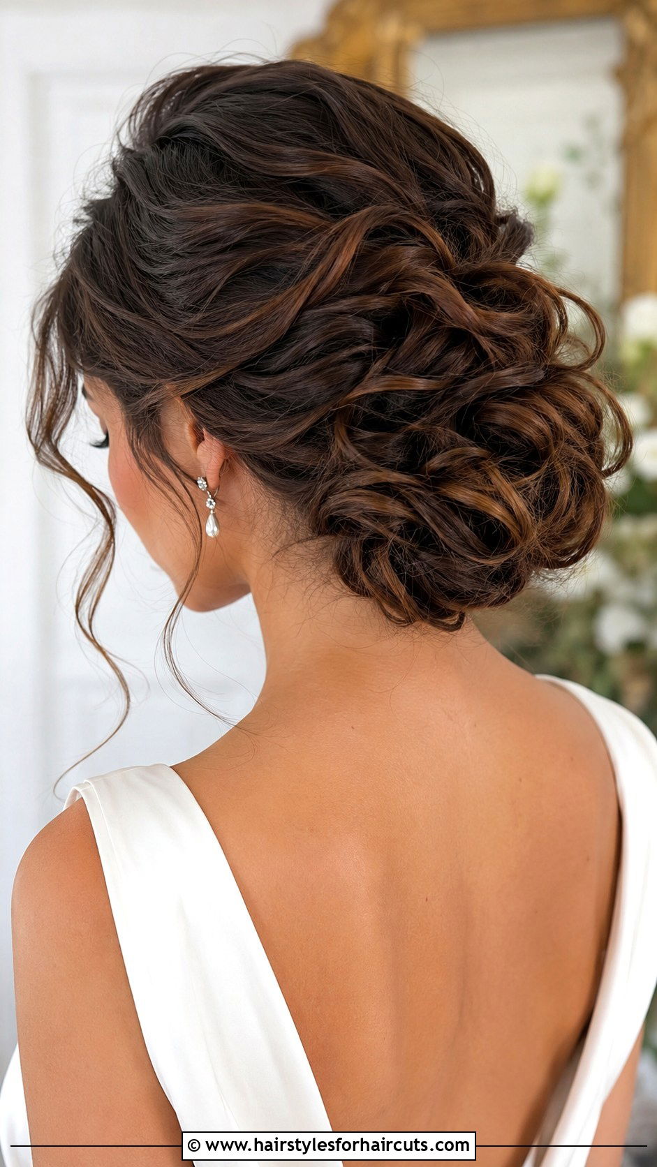 Curly Bridal Chignon - 25 curly bridal hairstyles - 25 curly bridal hairstyles