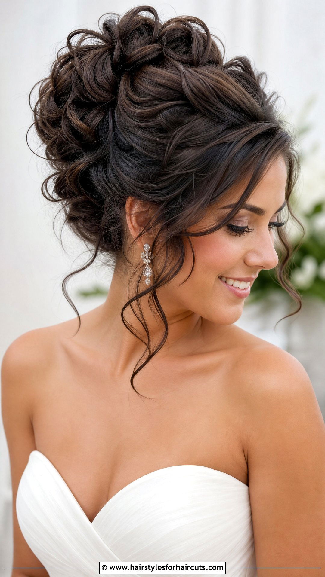 Curly Bridal Updo - 25 wedding hairstyles for curly hair - 25 wedding hairstyles for curly hair