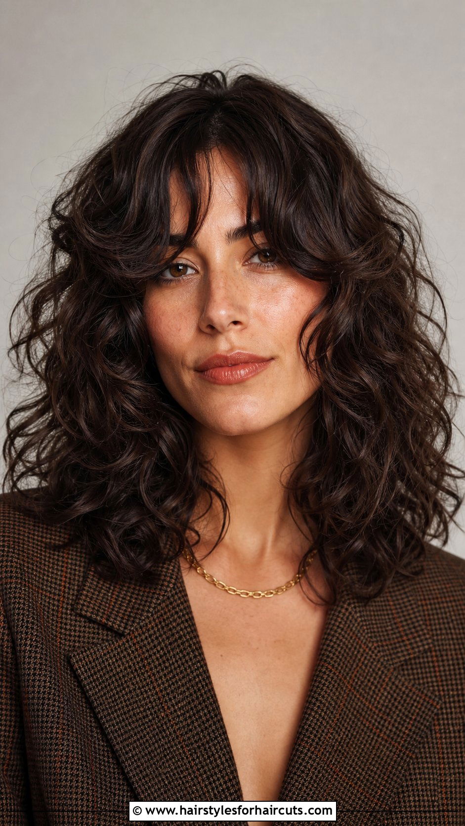 Curly Butterfly Haircut With Curtain Bangs - 25 butterfly haircuts with curly hair - 25 butterfly haircuts with curly hair