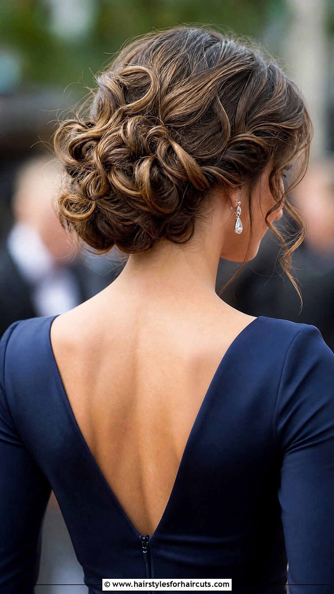 Curly Chignon Updo - 25 updo prom hairstyles for curly hair - 25 updo prom hairstyles for curly hair