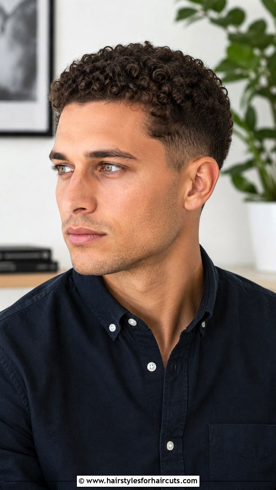 Curly Crew Cut - 25 androgynous haircuts for curly hair - 25 androgynous haircuts for curly hair