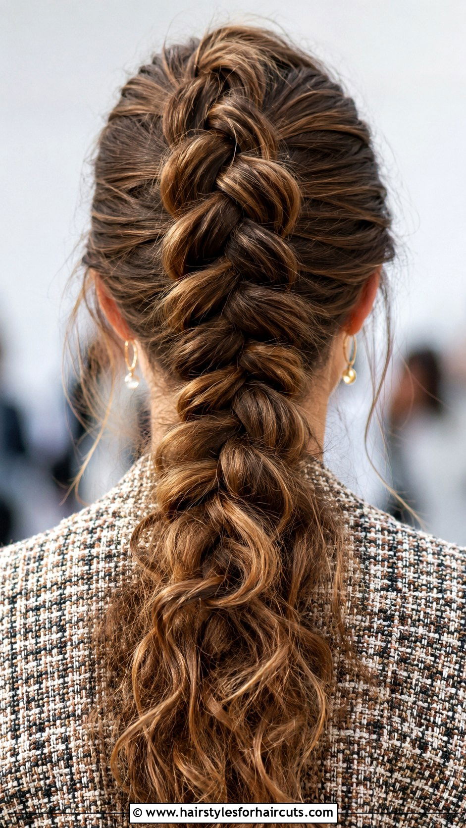 Curly Dutch Braid - 25 work hairstyles for curly hair - 25 work hairstyles for curly hair