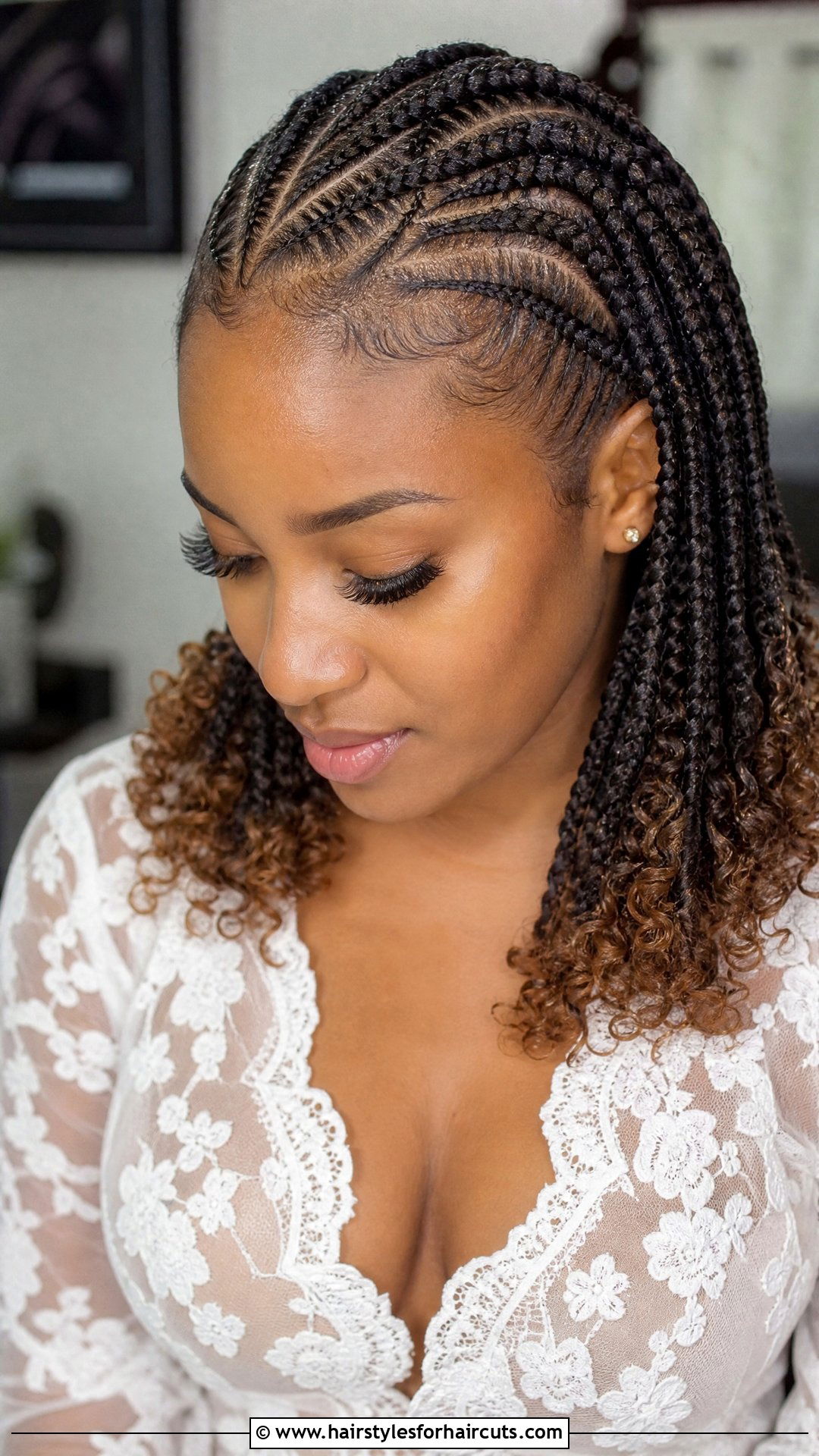 Curly Ends Cornrows - 25 corn roll hairstyles - 25 corn roll hairstyles