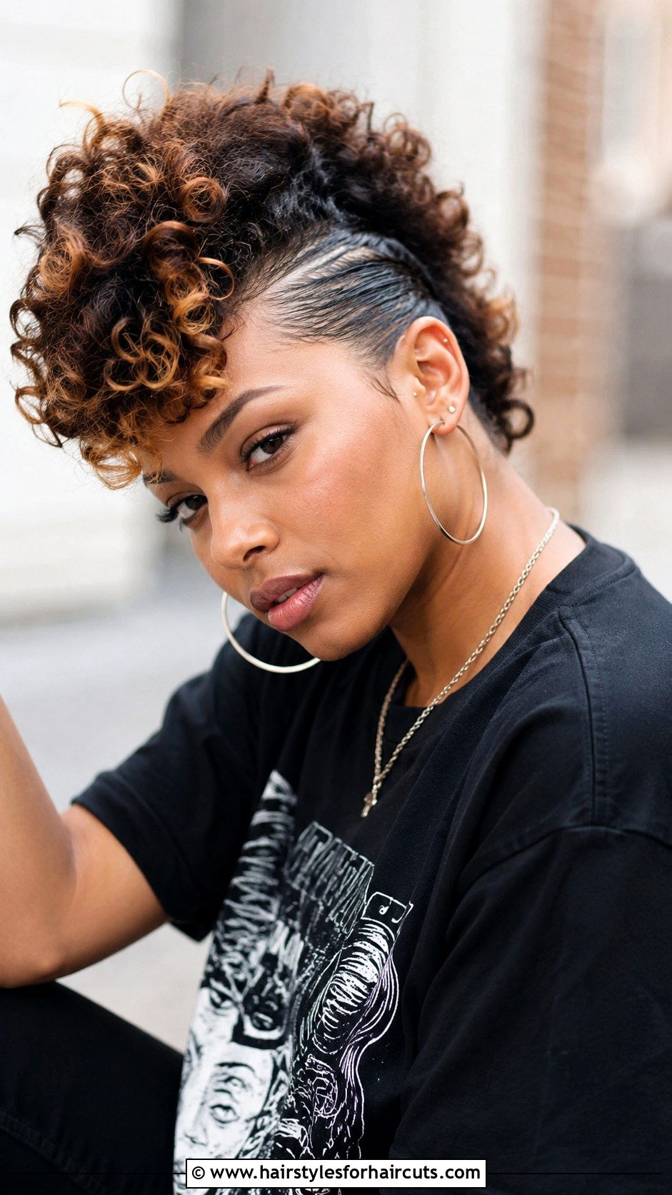 Curly Faux Hawk - 25 curly hairstyles for medium hair - 25 curly hairstyles for medium hair