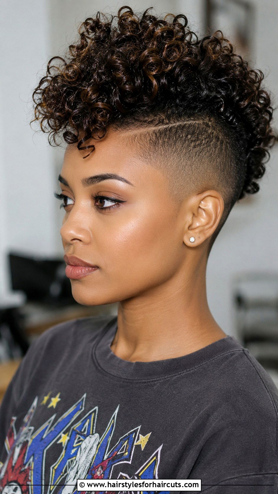 Curly Faux Hawk - 25 curly hairstyles for thick hair - 25 curly hairstyles for thick hair