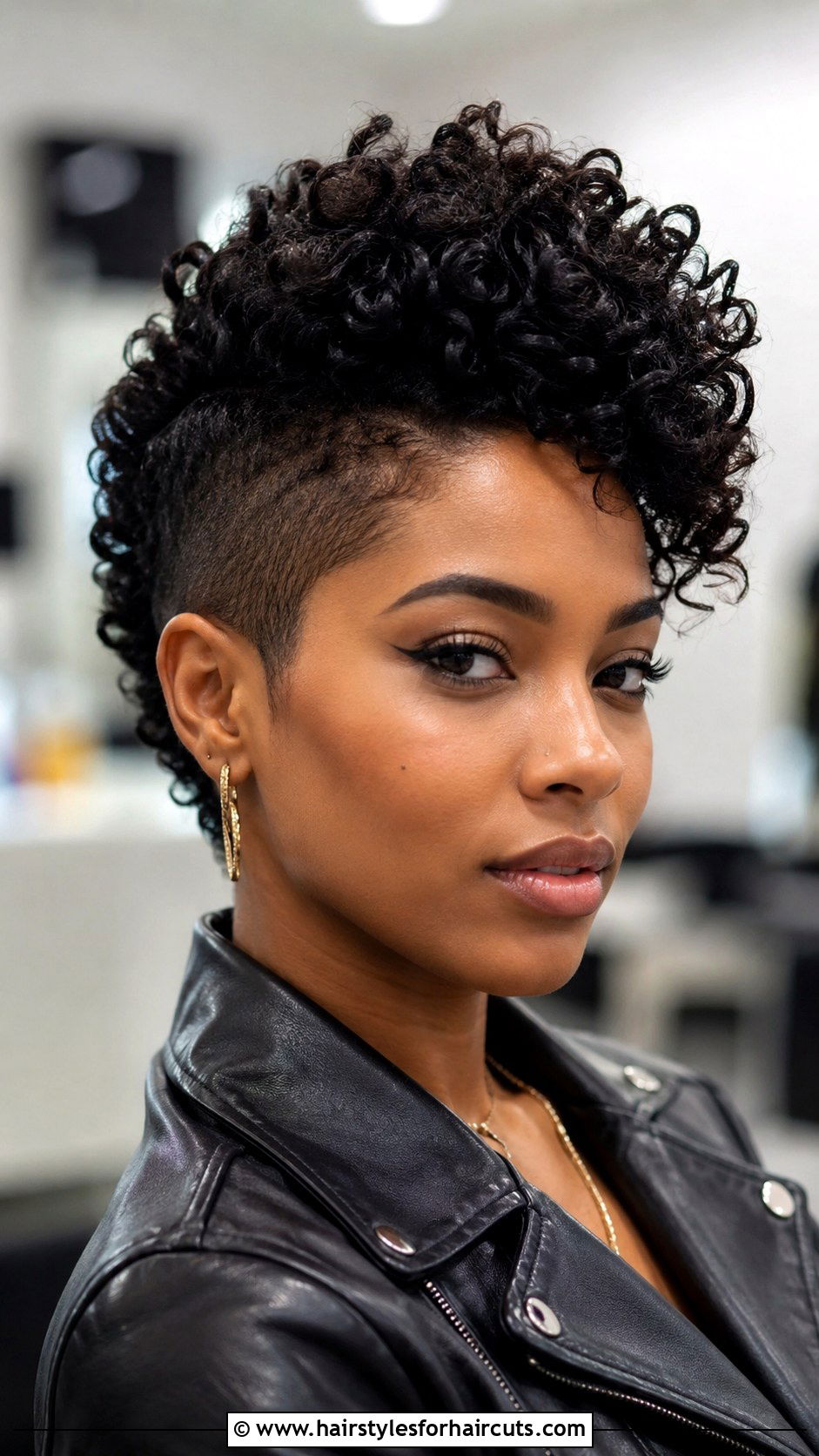 Curly Faux Hawk - 25 cute hairstyles for short curly hair - 25 cute hairstyles for short curly hair