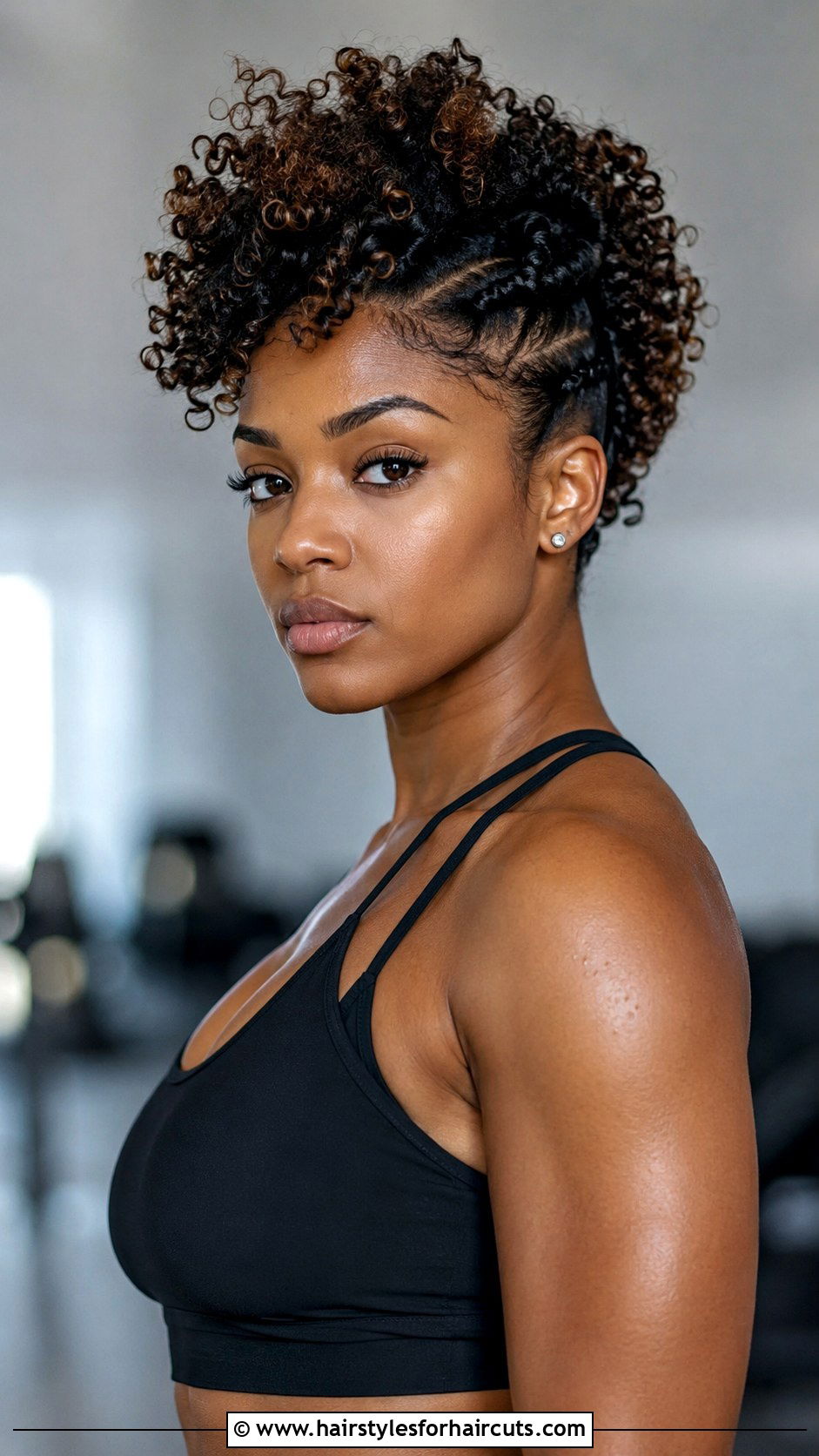 Curly Faux Hawk - 25 gym hairstyles for curly hair - 25 gym hairstyles for curly hair