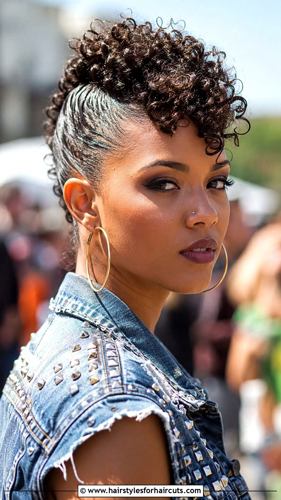 Curly Faux Hawk - 25 naturally curly hair hairstyles - 25 naturally curly hair hairstyles