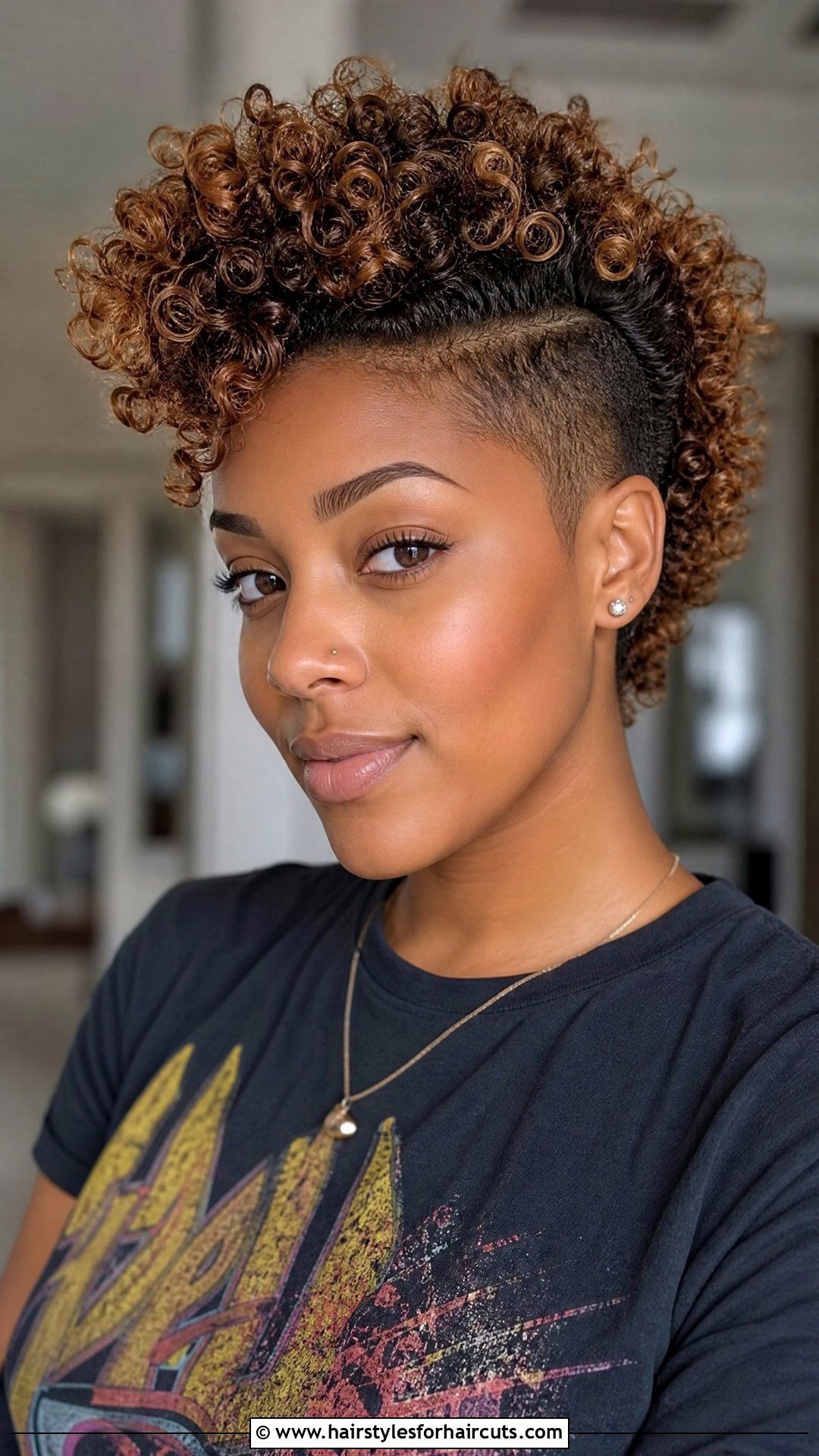 Curly Faux Hawk - 25 womens curly hairstyles - 25 womens curly hairstyles