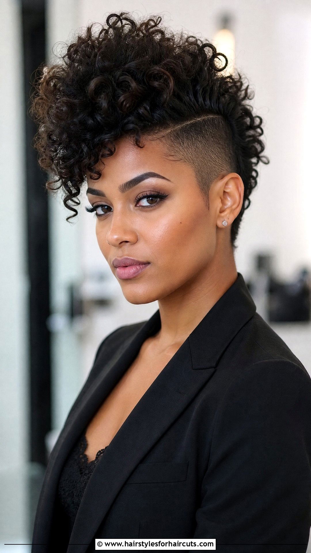 Curly Faux Hawk - 25 womens professional hairstyles for curly hair - 25 womens professional hairstyles for curly hair