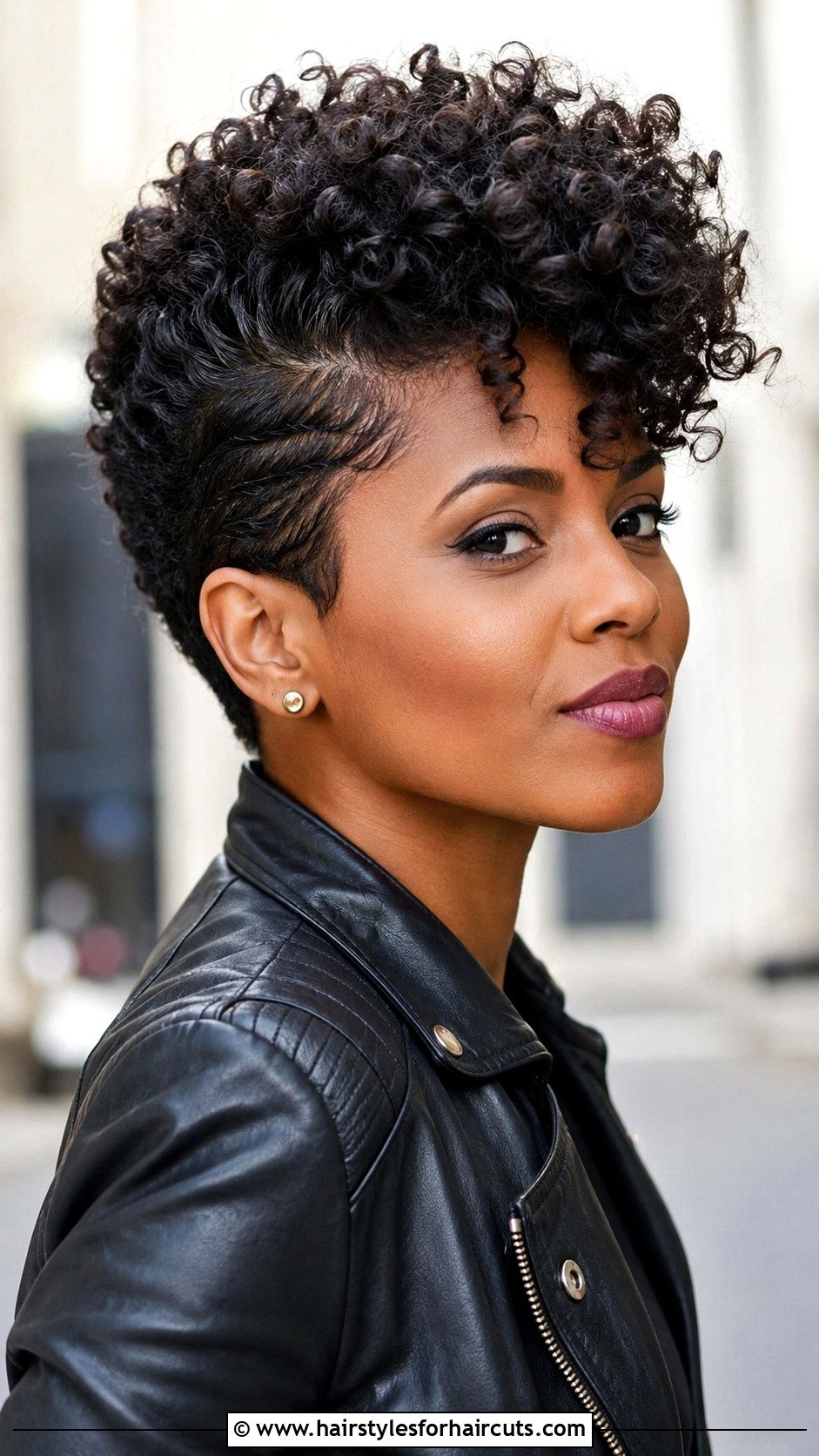 Curly Faux Hawk - 25 work hairstyles for curly hair - 25 work hairstyles for curly hair