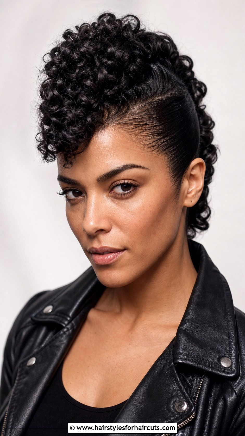 Curly Faux Hawk Updo - 25 interview hairstyles for curly hair - 25 interview hairstyles for curly hair