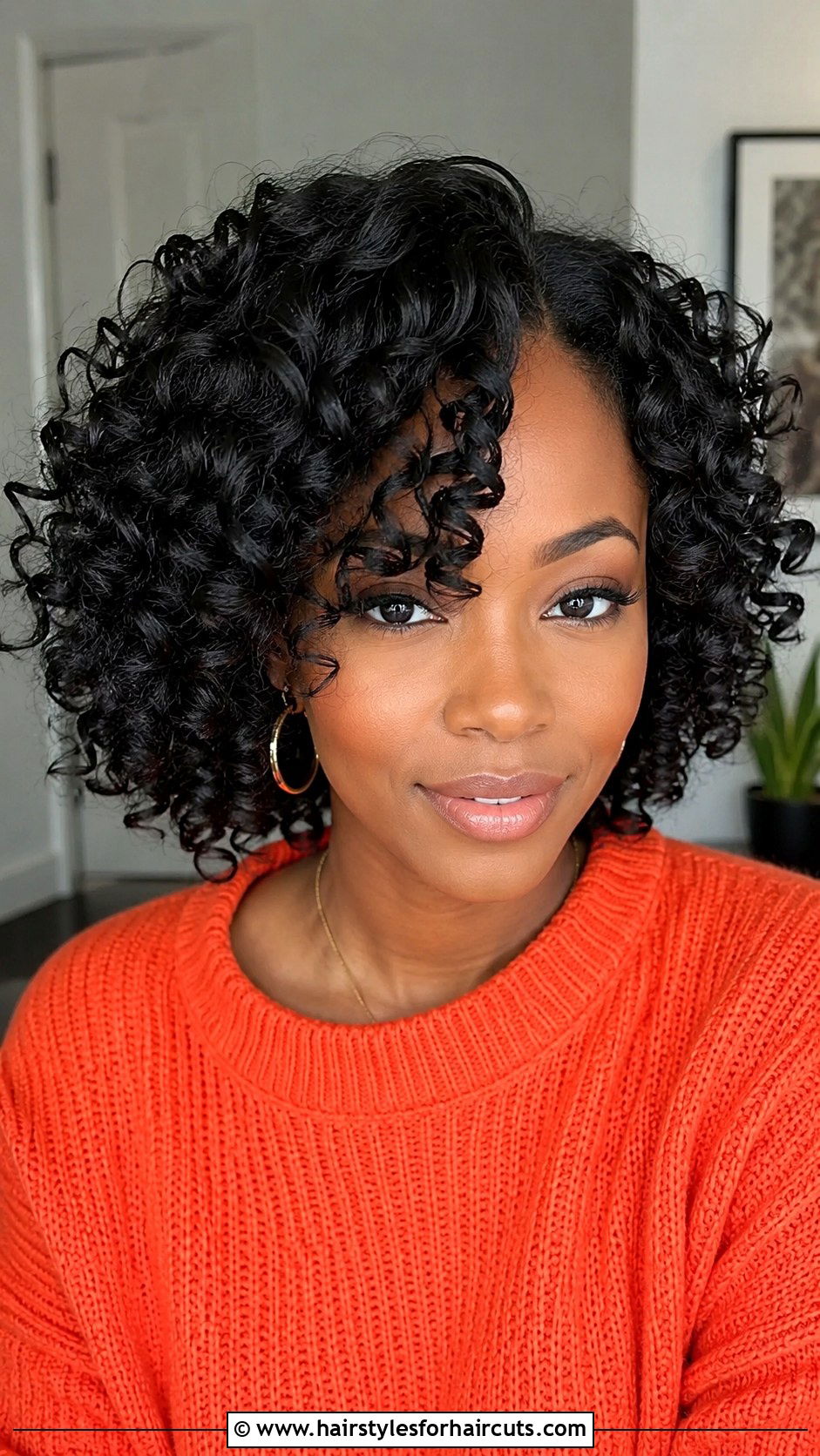 Curly Feathered Bob - 25 feathered bob hairstyles for black hair - 25 feathered bob hairstyles for black hair
