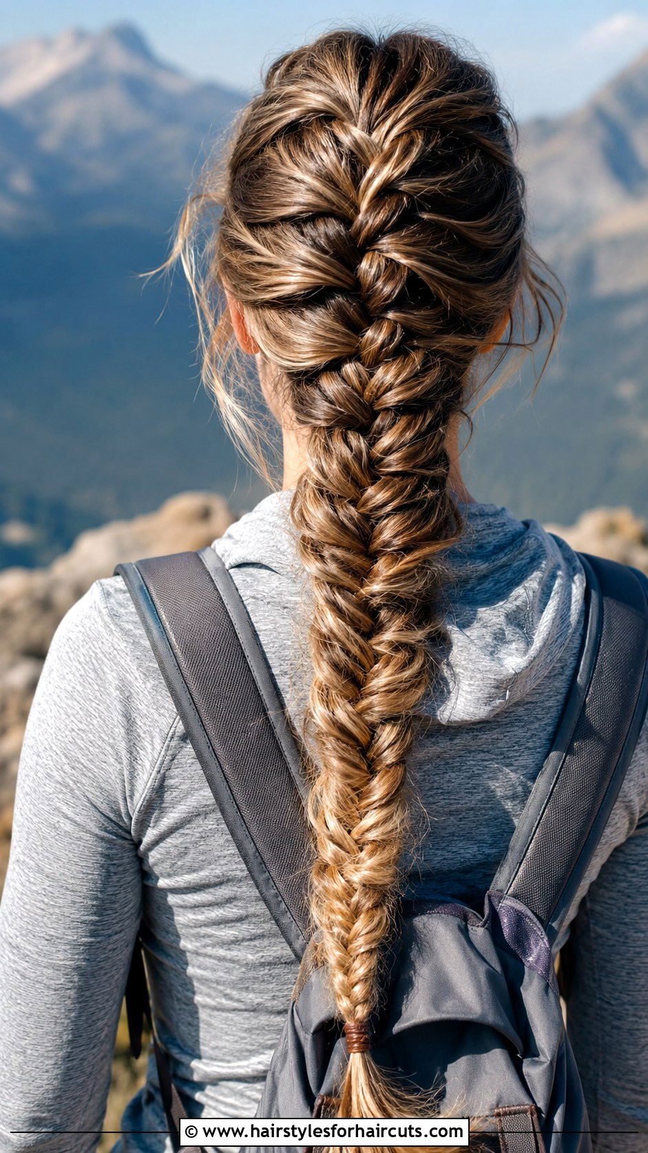 Curly Fishtail Braid - 25 cute sporty hairstyles for curly hair - 25 cute sporty hairstyles for curly hair