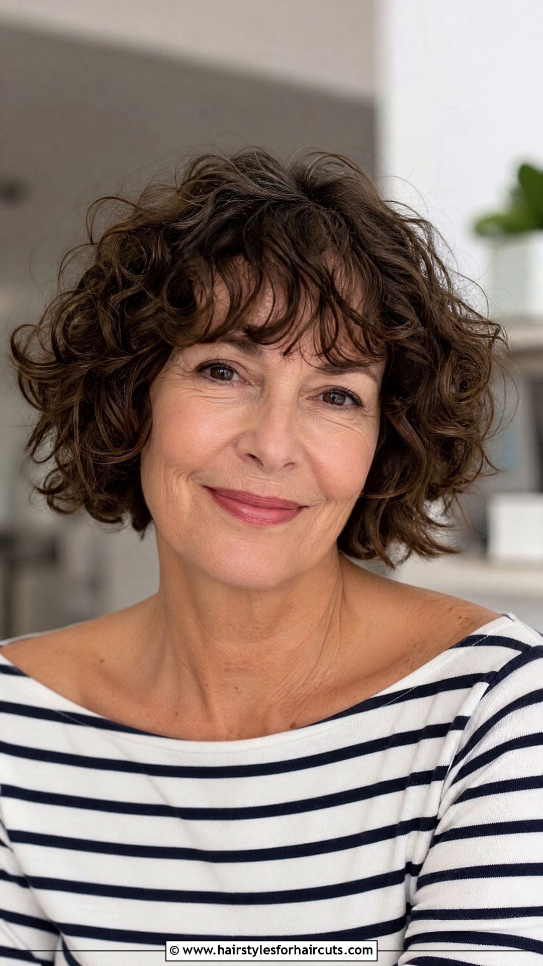 Curly French Bob - 25 haircuts for curly hair over 50 - 25 haircuts for curly hair over 50