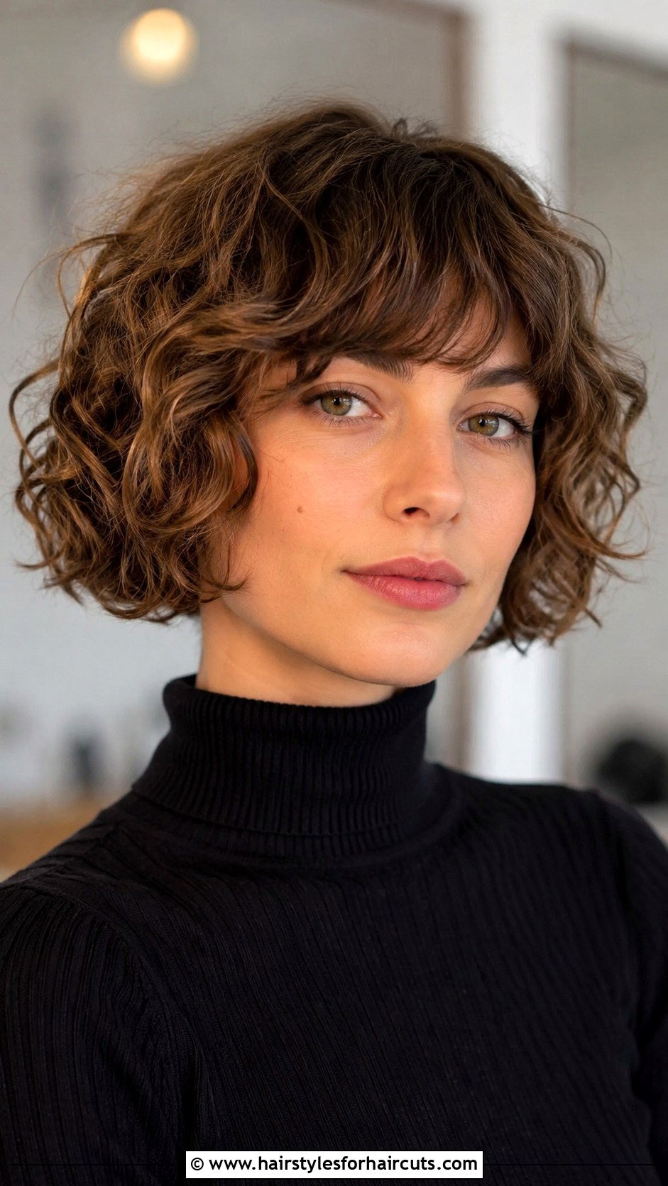 Curly French Bob - 25 short hairstyles natural curly hair - 25 short hairstyles natural curly hair